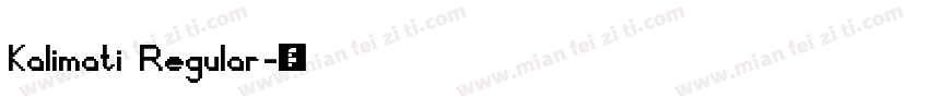 Kalimati Regular字体转换